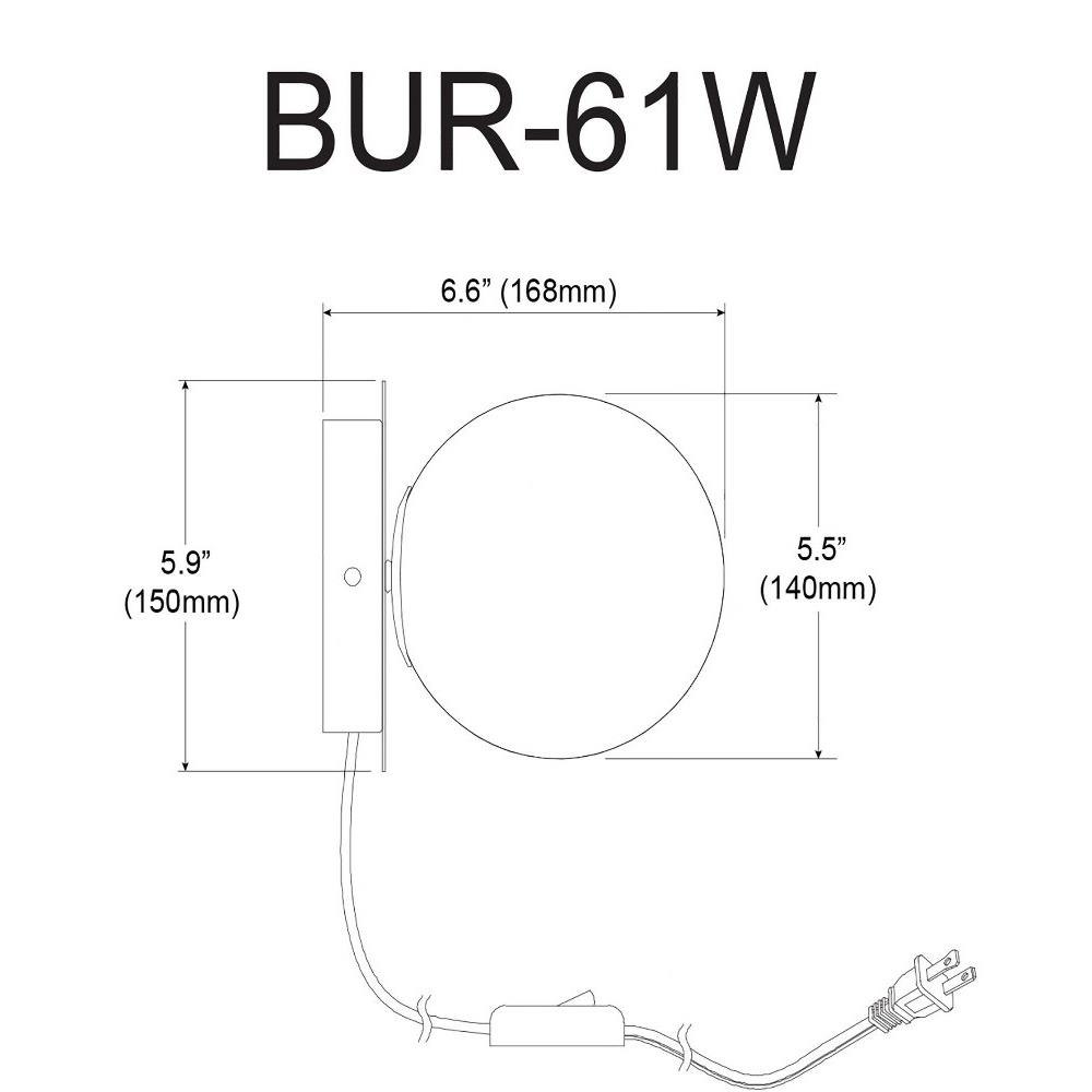 BUR-61W-MB-WH