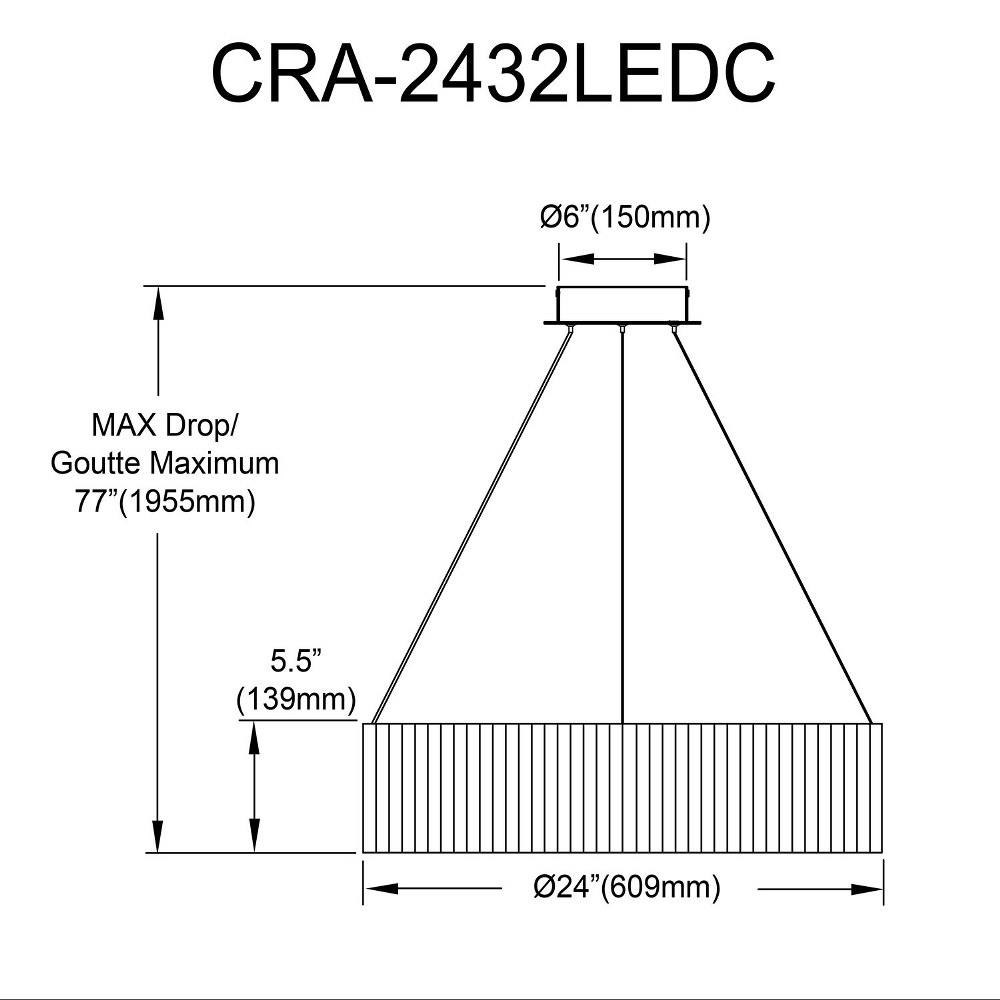 CRA-2432LEDC-WH
